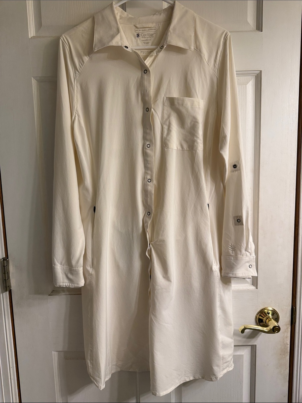 Coolibar Cream Malta Travel Dress